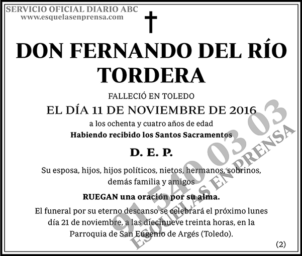 Fernando del Río Tordera
